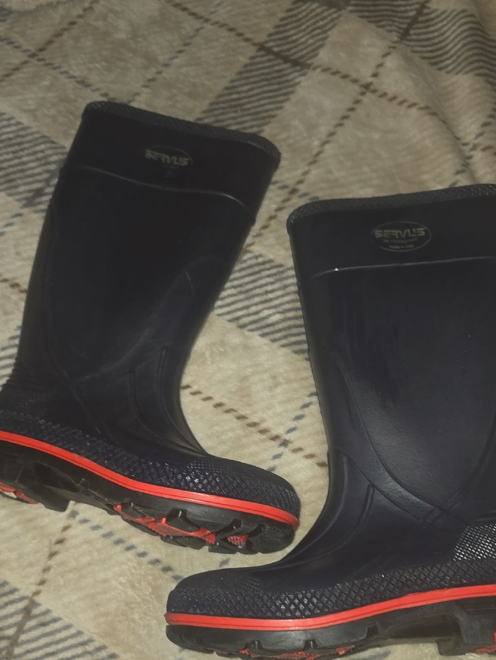Girl's Rain & Snow Boots with Red Trim